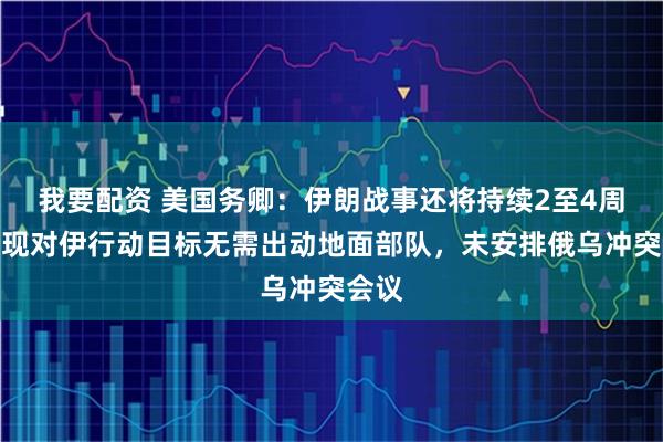 我要配资 美国务卿：伊朗战事还将持续2至4周，实现对伊行动目标无需出动地面部队，未安排俄乌冲突会议